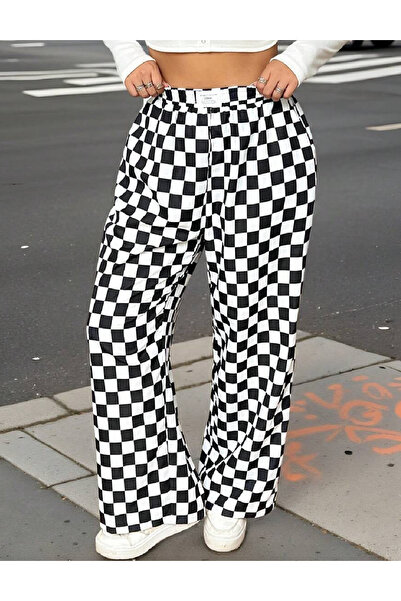 Evendi Pantaloni, Negru/Alb