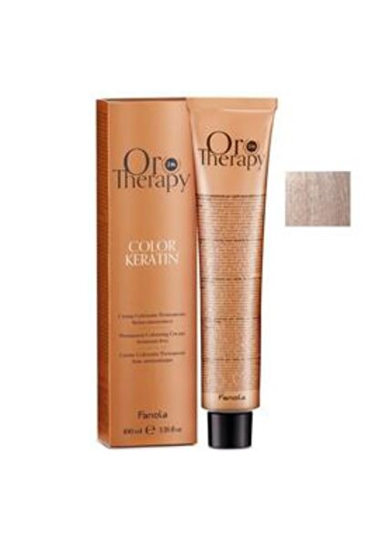 Fanola Vopsea Demi-permanenta Oro Therapy Color Keratin 10.13 Blond Platinat ...