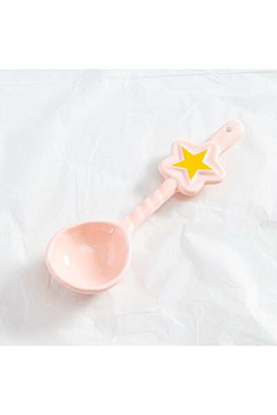 choice2 one size A6 Ceramic Star Shaped Spoon Twisted Spoon Cute Long Handled...