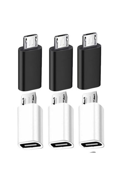 Choice5 6 قطع محولات USB C/Micro إلى Micro/USB-C، محولات أنثى من النوع C، للش...
