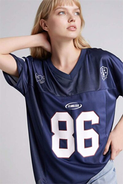 DeFacto Oversized Printed Short Sleeve T-Shirt