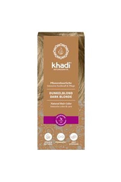 khadi Vopsea de Par Henna pentru Blond Inchis - Dark Blonde Hair Color, 100 g