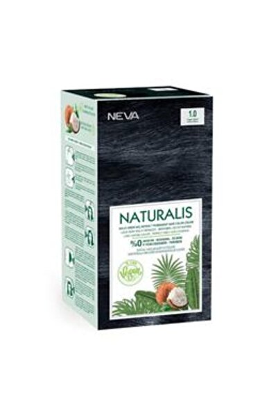 Naturalis Vegan Ammonia-Free Hair Dye - Naturalis, shade 1.0 Intense Black, 1...