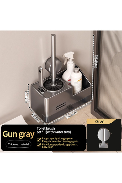 Choice5 XP A black Shelf Wall-Mounted Bathroom Storage Rack With Suction Cup ...