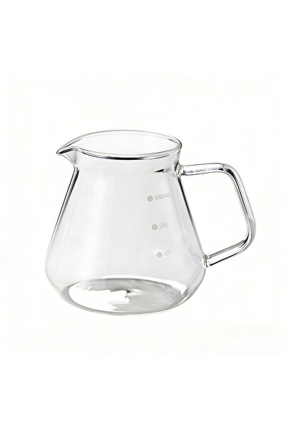 Choice 600ml Glass Coffee Pot with Dot Scale High Temperature Resistant Teapo...