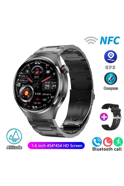 Choice3 NFC Watch 4 Pro Black steel belt 2025 New Watch 4 Pro Upgrade GPS NFC...
