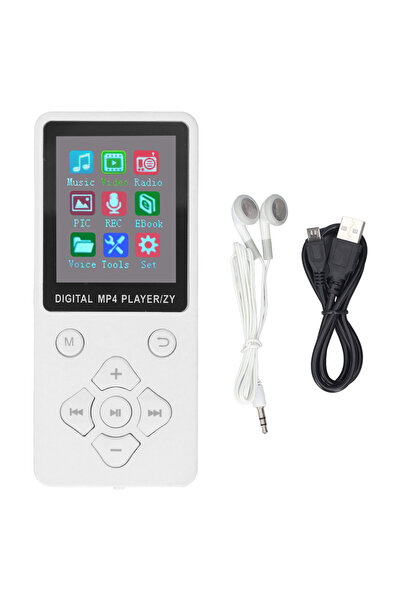 Choice3 WHITE MP3 MP4 Player Bluetooth 5.0 Super Thin 1.8 Inch Color Screen 1...