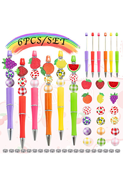 Choice 6PCS 6PCS Strawberry Mango Watermelon Orange Grape Fruit Theme DIY Bea...