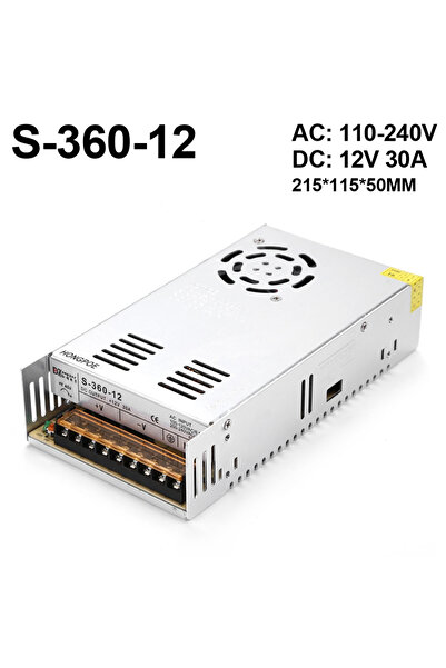 Choice 360W 12V 100-120V/200-240V S-360-12 S-360-12 AC To DC 12V Switching Po...