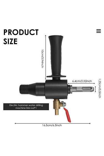 Choice black SDS PLUS Drill Adapter Electric Hammer Water Injection Adapter C...