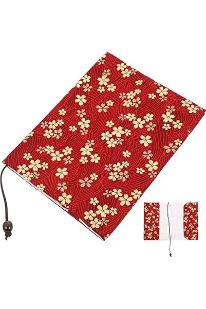 Choice red Hot Stamping Printed Fabric Sleeve A5 Adjustable Book Cover for Te...