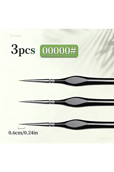 Choice 3 pcs Professional 00000 Fine Tip Paint Brush Set for Acrylic, Models,...