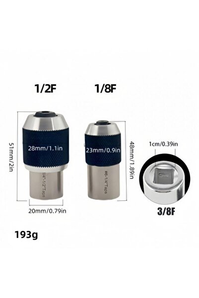 choice2 A1A2 S-1/2pcs Tap Socket 1/2 1/8 Square Tap Sockets Adapter M3-M12 Ad...