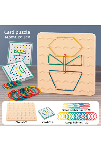 Choice light green 1set- Montessori Baby Creative Toy Graphics Tie Nail Board...