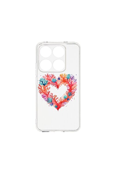 bestcase Husa pentru Xiaomi 14T, BestCase¬Æ Clear Silicon 2MM, Coral Heart, A...