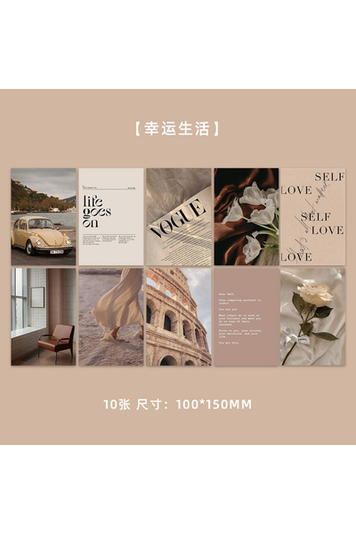 Choice 10pcs 10PCS Modern Minimalist INS Style Wall Decor Stickers Lucky Life...