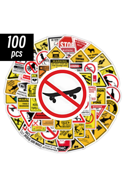 Choice 100 قطعة ملصقات تحذيرية مزخرفة رائعة للدراجات النارية والحقائب