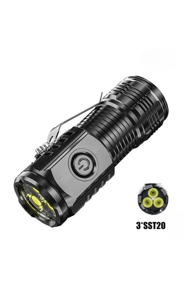 Choice مصباح يدوي 3LED فائق السطوع، كشاف محمول صغير قابل لإعادة الشحن عبر USB...