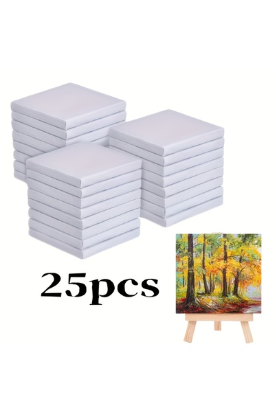 Choice 25pcs 25 mini square drawing boards, high-quality oil and watercolor d...