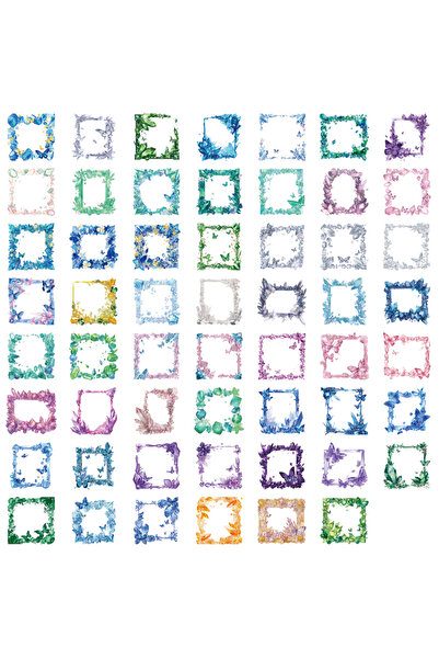 Choice 2 Sets 55/110PCS Butterfly Crystal Frame Decal Transparent Graffiti St...