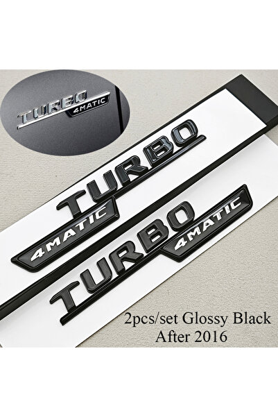 choice2 حروف سيارة ثلاثية الأبعاد من الكروم الأسود اللامع، شعار TURBO 4MATIC،...