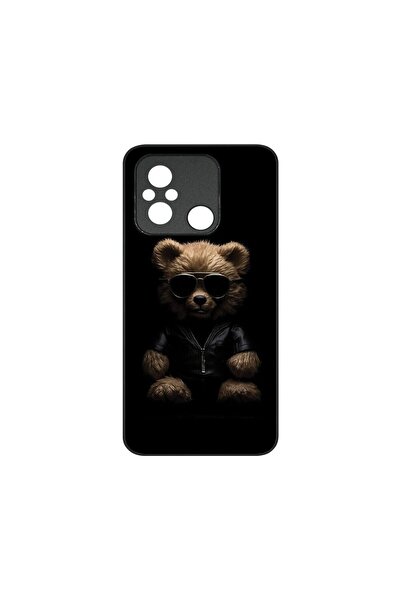 bestcase Λεπτή Γυάλινη Θήκη, Συμβατή με Xiaomi Redmi 12C, Σχέδιο Αρκούδας, Χρ...