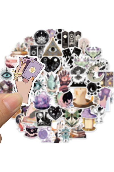 Choice1 50PCS 50/100PCS Halloween Magic Witch Graffiti Stickers Decorative Gu...