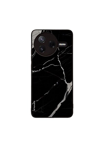 Sonique Θήκη Marble Series για Xiaomi Poco F7 Pro 5G Μαύρο