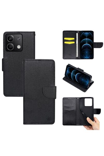 Sonique Θήκη Πορτοφόλι Trend Wallet Xiaomi Redmi Note 13 5G Μαύρο