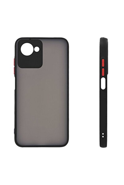 Sonique Θήκη Σιλικόνης Color Button Bumper Realme C30 Μαύρο