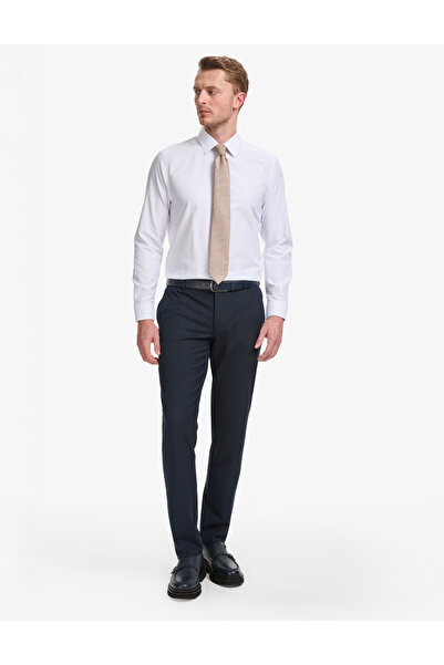 Pierre Cardin قميص أساسي أبيض بأكمام طويلة وقصة عادية 50325337-VR013