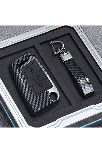 Choice1 3 btn keychain 3 4 Buttons Carbon Car Key Case Cover Fob For Volkswag...