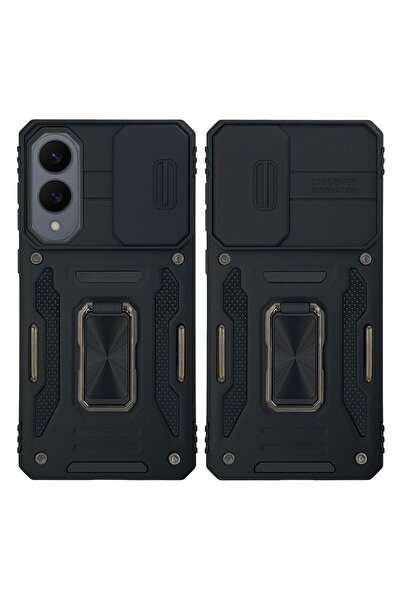 Sonique Θήκη Ring Armor CamShield για Samsung Galaxy S25 Edge Μαύρο