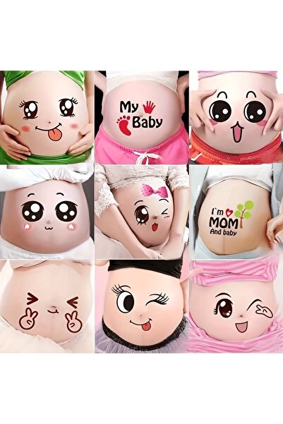 Choice 9 Sheets Face Pregnant Belly Bump, Belly Casting Kit Pregnancy Gifts f...
