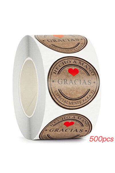 Choice17 H0528-500PCS 100-500 قطعة ملصقات ورقية كرافت عتيقة مقاس 1 بوصة مصنوع...