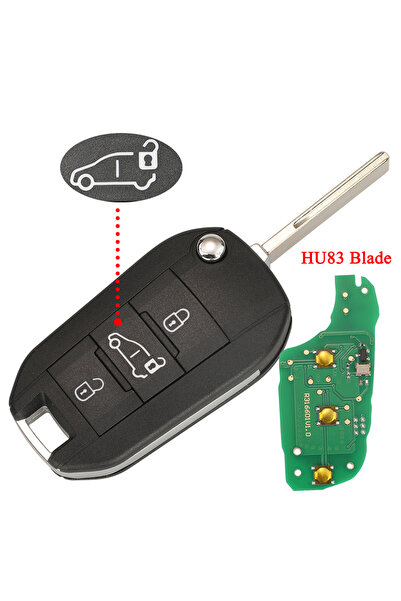 Choice4 for Peugeot HU83 Van jingyuqin 433MHz 4A HITAG AES Chip Flip Remote V...