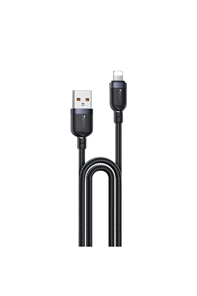 Yesido Καλώδιο CA133L Braided USB-A σε Lightning 12W 2m Μαύρο