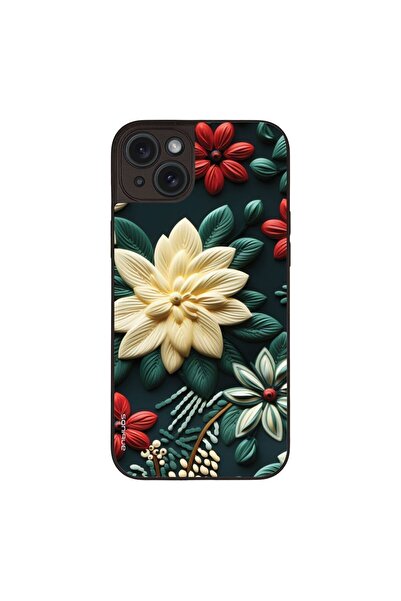 Sonique Θήκη 3D Flower Series για Apple iPhone 15 Plus Πράσινο