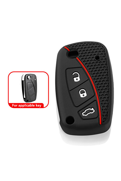 Choice1 غطاء مفتاح سيارة سيليكون قابل للطي من النوع B بثلاثة أزرار لسيارات في...