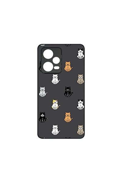 bestcase Тънък стъклен калъф, съвместим с Xiaomi Redmi Note 12 5G, с котешки ...