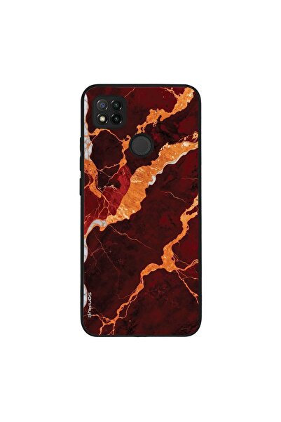 Sonique Θήκη Marble Series για Xiaomi Redmi 9C / Redmi 10A Κόκκινο