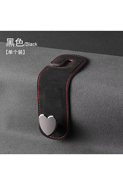 Choice3 Single hook Black Heart Shape Car Seat Headrest Hook Multi-use Auto B...