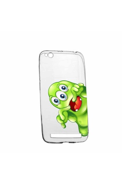 bestcase Husa Silicon, Transparent, Slim, Green Monster, Xiaomi Redmi 5A