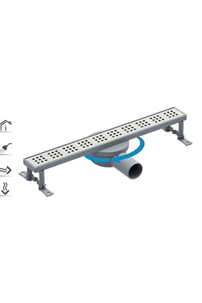 Italbox Canal de duș Maxiflow Pera cu grătar din oțel inoxidabil, 50cm