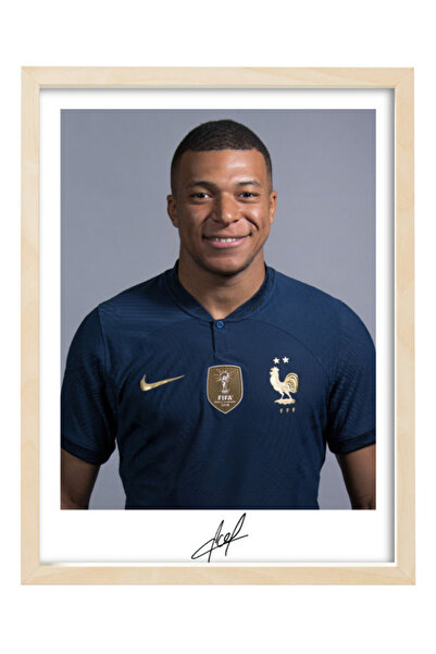 Boomah Accessories Kylian Mbappe France FIFA World Cup Autographed Poster wit...