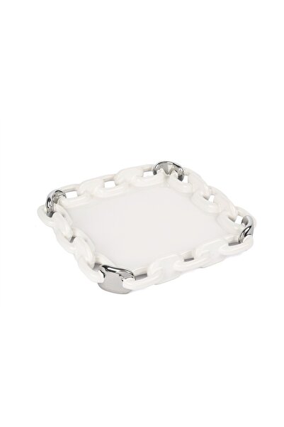 Mikasa Moor White Silver Square Chain Service 30cm