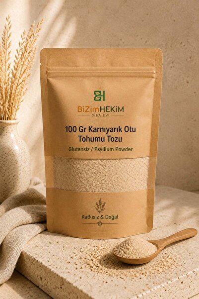 BİZİMHEKİM ŞİFA EVİ 100 Gr Glutensiz Karnıyarık Otu Tohumu Tozu / Unu - Psyll...