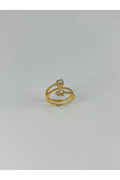Twin Store Adjustable Zircon Stone Brass Bijouterie Ring - Yz0140-1