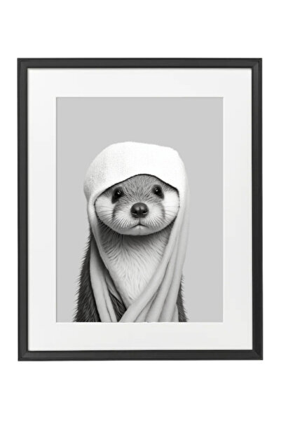 Boomah Accessories Otter in Bathrope , Bathroom Wall Art, Nursery Poster with...