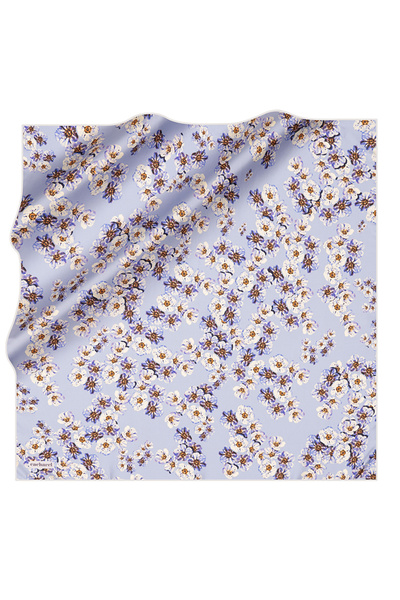 Cacharel Light Blue 90X90 Silk Twill Scarf